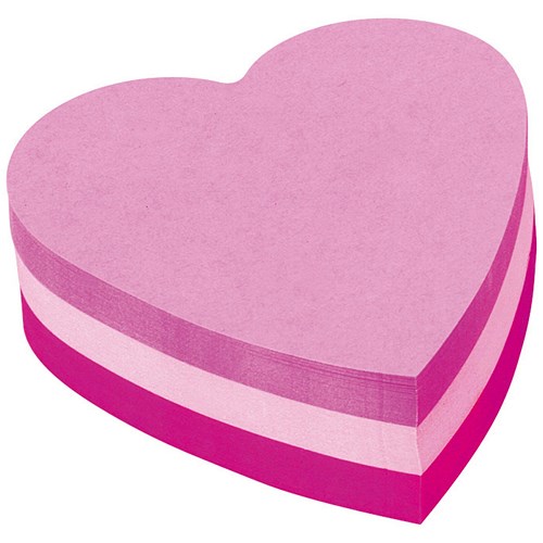 Post-it heart shaped notes