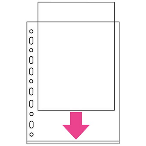 Top opening punched pockets