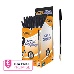 Bic Cristal Ball Pens, Black