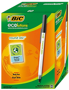 BiC® Ecolutions Stic Recycled Ballpoint Pens
